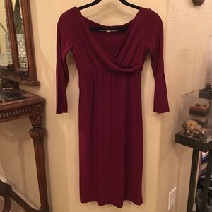Vintage JAPANESE WEEKEND Women Maternity Deep Red Dress Xsmall